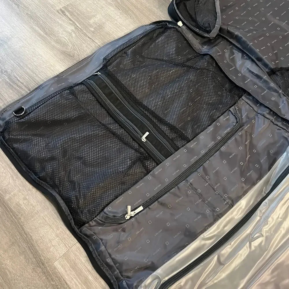 Delsey Folding Travel Garment Bag Black Suit Dress Cover Carry On Organizer